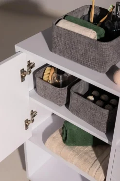 inny Komplet koszy do przechowywania szary, 3 sztuki