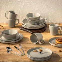 Serwisy Kawowe|Serwisy Obiadowe|inny Komplet obiadowo-kawowy szary MATTEO, 16 elementów