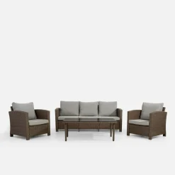 Meble Ogrodowe|Meble Ogrodowe|inny Komplet ogrodowy SELLINI brązowy