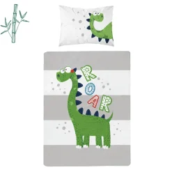 Pościel Dla Dzieci|Pościele| Komplet pościeli bambusowej, dinozaur 90x120 cm