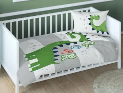 Pościel Dla Dzieci|Pościele| Komplet pościeli bambusowej, dinozaur 100x135 cm