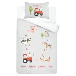 Pościel Dla Dzieci|Pościele| Komplet pościeli bawełnianej FARMA 90x120 cm