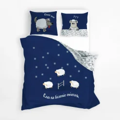 Pościel Dla Dzieci|Pościele|Faro Komplet pościeli bawełnianej SPOKO SPANKO owce 140x200 cm