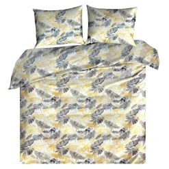 Komplet pościeli bawełnianej ZŁOTE LIŚCIE 160x200 cm