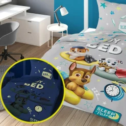 Pościel Dla Dzieci|Pościele| Komplet pościeli bawełnianej FLUO PSI PATROL 140x200 cm