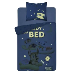 Pościel Dla Dzieci|Pościele| Komplet pościeli bawełnianej FLUO PSI PATROL 140x200 cm