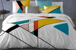 Komplet pościeli bawełnianej w trójkąty CENIT 160x200 cm