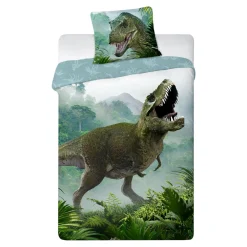 Pościel Dla Dzieci|Pościele|Faro Komplet pościeli młodzieżowej dinozaur T-REX 160x200 cm