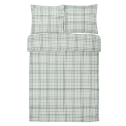 Estetica Komplet pościeli w kratę jasnoszary GRID 200x220 cm