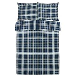 Estetica Komplet pościeli w kratę niebieski GRID 200x220 cm