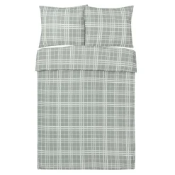 Estetica Komplet pościeli w kratę szary GRID 200x220 cm