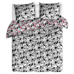 Komplet pościeli z satyny bawełnianej LOONEY TUNES SYLWESTER 160x200 cm