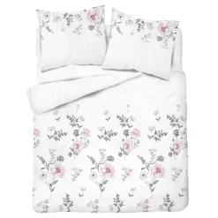 Pościele| Komplet pościeli z satyny bawełnianej w kwiaty 220x200 cm