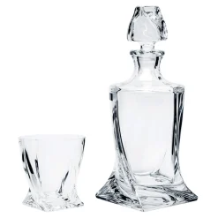 Szklanki I Kubki|Dzbanki I Karafki|Bohemia Komplet QUADRO do whisky, 7 części