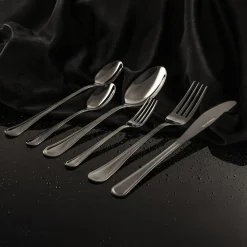 Sztućce|inny Komplet sztućców czarnych LUCE, 24 elementy