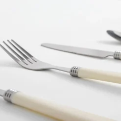 Sztućce|inny Komplet sztućców kremowy LORTIS 24 el.