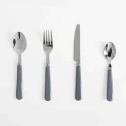 inny Komplet sztućców szary LORTIS 24 el.
