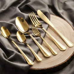 inny Komplet sztućców złotych LUCE, 24 elementy