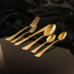 inny Komplet sztućców złotych LUCE, 24 elementy