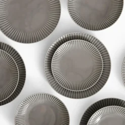Lubiana Komplet talerzy szary DAISY CLOUD 18 el.