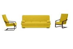 Komplet wypoczynkowy musztardowy BAKU