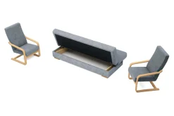 Komplet wypoczynkowy szary BAKU