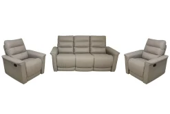 Komplet wypoczynkowy z funkcją relaksu skórzany ALASSIO