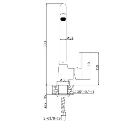 Alveus Komplet zlewozmywak FLEX 30 z baterią VIOLLA