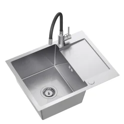 inny Komplet zlewozmywak QUADRON inox AVENIR SHORT 60x48 cm z baterią