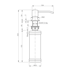 Komplet zlewozmywak QUADRON czarny MAX 77x44 cm z akcesoriami