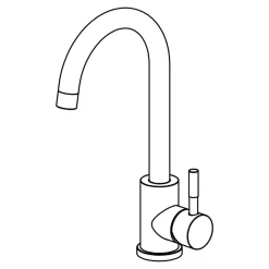 inny Komplet zlewozmywak QUADRON czarny AVENIR BOX 50X45 cm z baterią