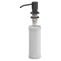 Zlewozmywaki| Komplet zlewozmywak QUADRON czarny SMART 62x44 cm z baterią, dozownikiem, matą i syfonem