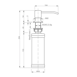 Zlewozmywaki| Komplet zlewozmywak QUADRON czarny SMART 62x44 cm z baterią, dozownikiem, matą i syfonem