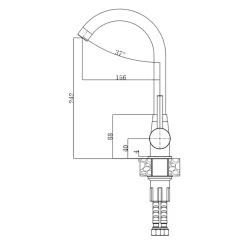 Alveus Komplet zlewozmywak stalowy satyna FJORD 61,5x50 z baterią chrom