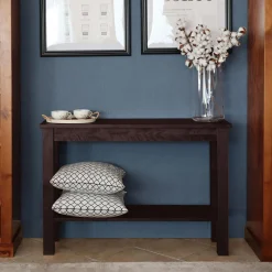 inny Konsola z litego drewna PAOLA brzoza mahoń