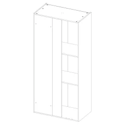 Qubik Korpus słupek narożny 100x214,6 biały