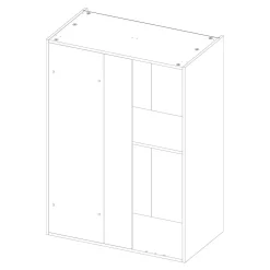 Korpusy|Qubik Korpus słupek narożny 100x137,8 biały