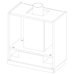 Korpusy|Qubik Korpus 60x60 biały z okapem czarnym OKPZH17EF