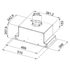 Korpusy|Qubik Korpus 60x98,5 cm dębowy z czarnym okapem OKPZH19EF