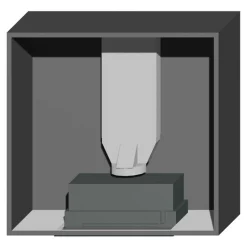 Qubik Korpus 80x77 grafitowy z okapem ERA C IX/A/52