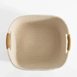 Kosz do przechowywania biały 32x28x15 cm