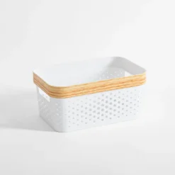 Pudełka I Pojemniki Do Przechowywania|Koszyki Dekoracyjne|inny Kosz do przechowywania biały 26,5x18x12,5 cm