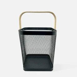 Pudełka I Pojemniki Do Przechowywania|Koszyki Dekoracyjne|inny Kosz do przechowywania z uchwytem czarny 22x22x25 cm