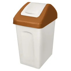 Kosz do segregacji odpadów z pokrywą brązową 10 l