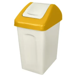 Kosz do segregacji odpadów z pokrywą żółtą 25 l