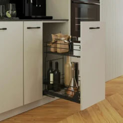 Systemy Cargo| Kosz dolny cargo mini do kuchni metal grafit 30/2 (10/MZMF) INSIDE