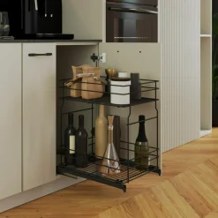 Kosz dolny cargo mini do kuchni metal grafit 50/2 (10/MPZ) INSIDE