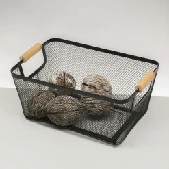 Pudełka I Pojemniki Do Przechowywania| Kosz metalowy czarny