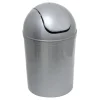 Kosze Na Śmieci| Kosz na śmieci z obrotową klapą srebrny 5 l