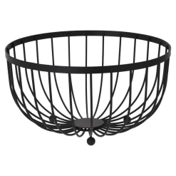 Kosz na owoce metalowy czarny LOFT 25x13 cm